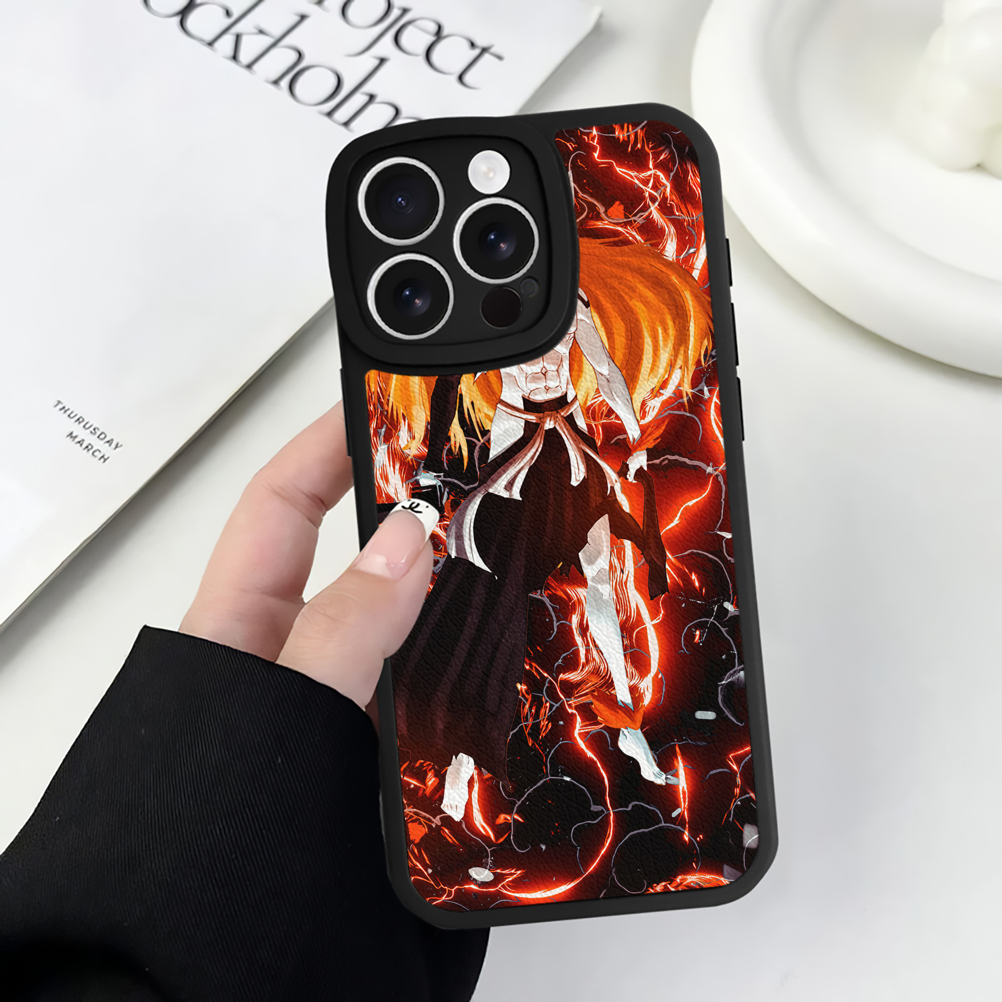 （画像用） ブリーチ BLEACH 【iPhone 16シリーズ対応】シリコンスマホケース（レザー調） 材質：シリコン